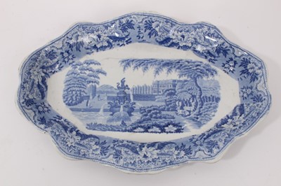 Lot 60 - A 19th century blue printed dish