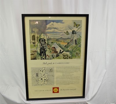 Lot 1135 - *John Northcote Nash (1883-1977) coloured print - Shell guide to Cambridgeshire, printed by C. Nicholls & Co., in glazed frame