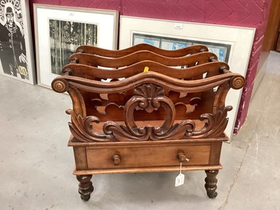 Lot 1377 - William IV walnut canterbury
