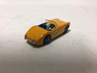 Lot 37 - Dinky Aston Martin DB3S No 104, MG Midget Sports No 108, Austin Healey '100' Sports No 109, all in original boxes (3)