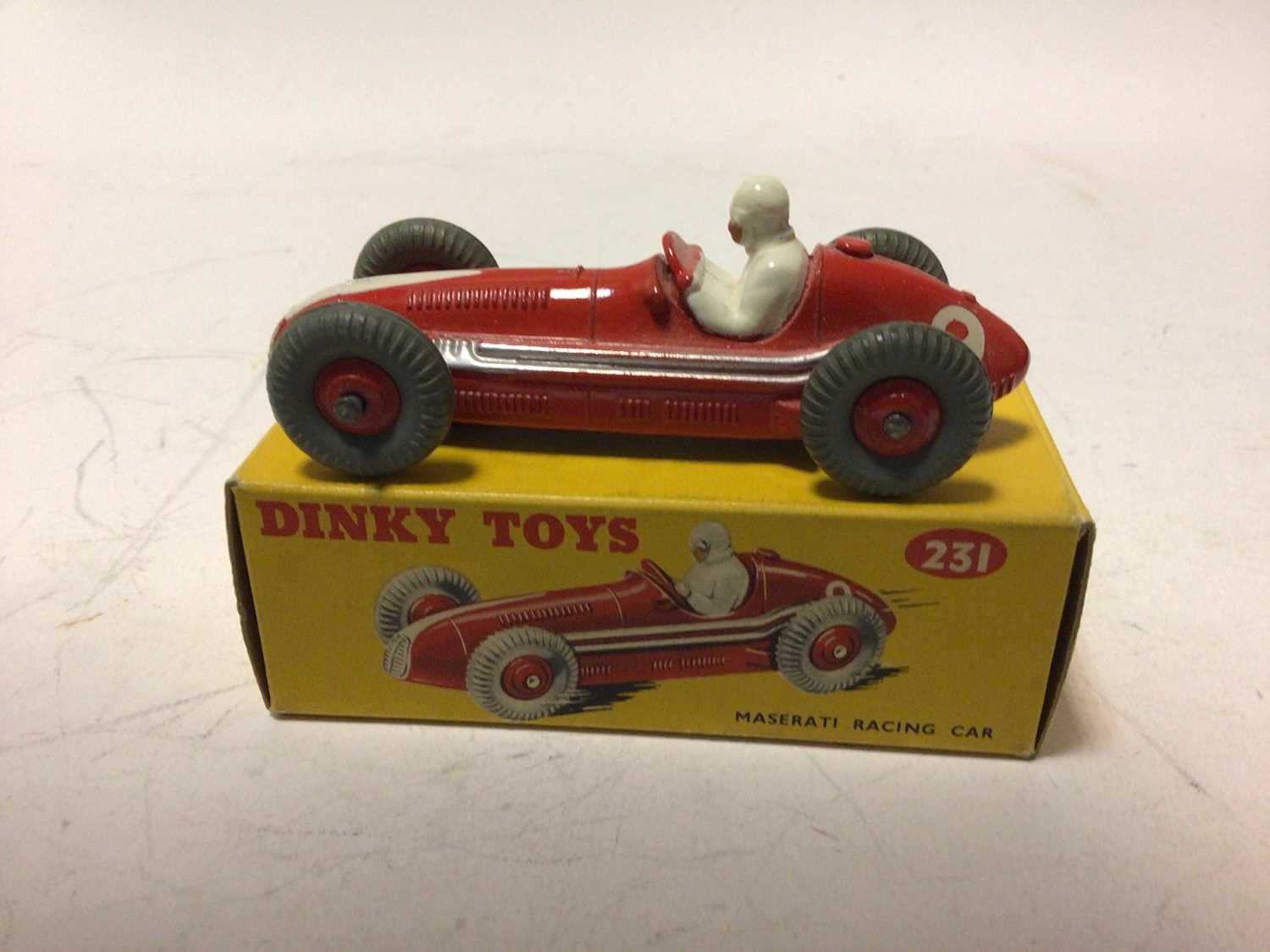 Lot 39 - Dinky Maserati Racing Car No 231, Cooper-Bristol No 233, H.W.M. Racing Car No 235, all boxed (3)