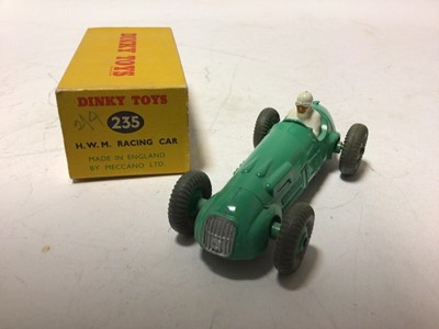 Lot 39 - Dinky Maserati Racing Car No 231, Cooper-Bristol No 233, H.W.M. Racing Car No 235, all boxed (3)