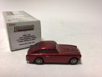 Lot 60 - Brooklin Models boxed selection BRK128 1952 Cunningham, BRK179 1955 Plymouth Belverdere, BRK181 1952 Cadillac, CSV15 Sterling Ambulance (4)