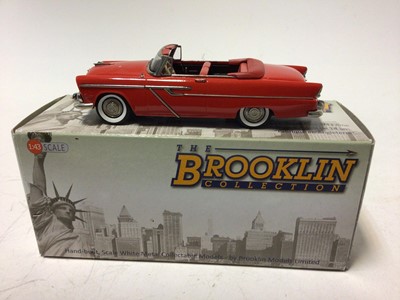 Lot 60 - Brooklin Models boxed selection BRK128 1952 Cunningham, BRK179 1955 Plymouth Belverdere, BRK181 1952 Cadillac, CSV15 Sterling Ambulance (4)