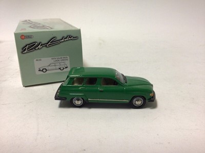 Lot 61 - Brooklin Models Rod Eddie models RE15C 1973 Volvo 145, RE2A 1973 Volvo 144GL, RE33 1978 Saab 95GL, RE13 Volvo P1900 Sports, all boxed (4)
