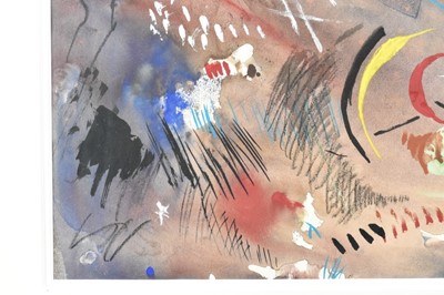 Lot 1141 - *Rowland Suddaby (1912-1972) watercolour and gouache - "Funfair Colours", studio number 01391 on reverse, 32.5cm x 49.5cm
