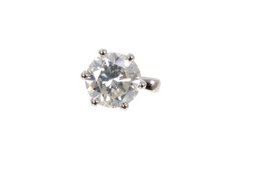 Lot 500 - Diamond single stone pendant with a round brilliant cut diamond estimated to weigh approximately 1.25cts in 18ct white gold six claw setting