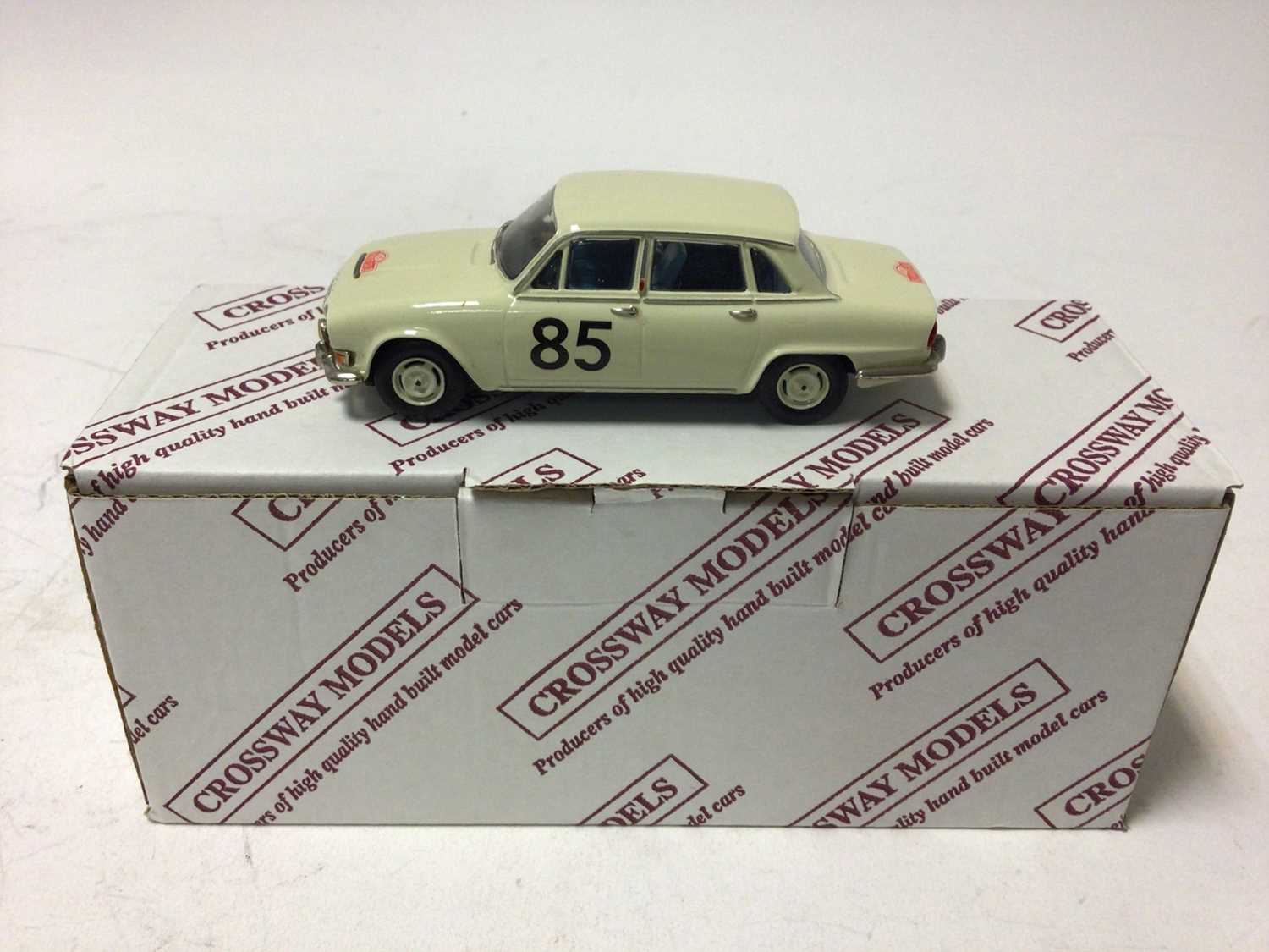 Lot 55 - Crossways Models Triumph 2000 MKI Saloon 1966 Monte Carlo Rally No.16 of a production run of 100 finished in white and Triumph Dolomite Sprint No.24 of a production run of 25 finished in Minosa yel...