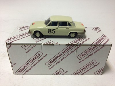 Lot 55 - Crossways Models Triumph 2000 MKI Saloon 1966 Monte Carlo Rally No.16 of a production run of 100 finished in white and Triumph Dolomite Sprint No.24 of a production run of 25 finished in Minosa yel...