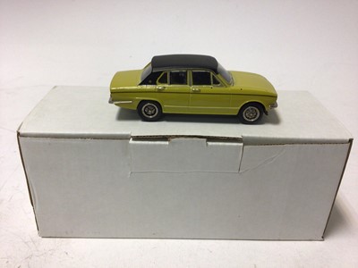 Lot 55 - Crossways Models Triumph 2000 MKI Saloon 1966 Monte Carlo Rally No.16 of a production run of 100 finished in white and Triumph Dolomite Sprint No.24 of a production run of 25 finished in Minosa yel...