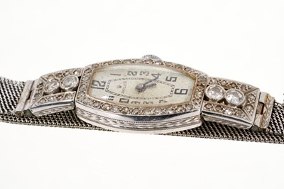 Lot 613 - 1920s Art Deco Rolex diamond cocktail wristwatch