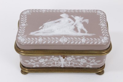 Lot 6 - A late 19th century French pâte-sur-pâte casket by Gibus & Redon
