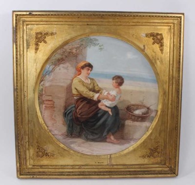 Lot 3 - A large continental pottery dish