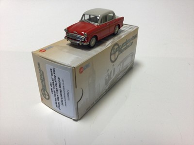 Lot 64 - Lansdowne Models LDM 14 1963 Singer Gazelle, LDM 44X 1948 Austin Atlantic, LDM 48X 1958 Hillman 'Jubilee' Minx, LDM 107 1955 Hillman Californian all boxed (4)
