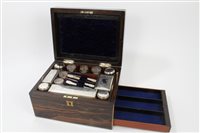 Lot 881 - Victorian brass mounted coromandel toilet box...