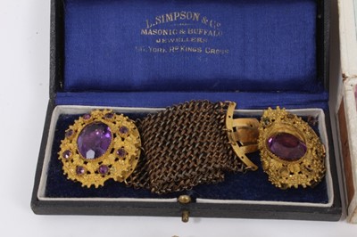 Lot 887 - Group of Victorian gilt metal costume jewellery and bijouterie