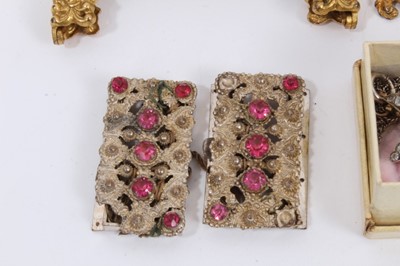 Lot 887 - Group of Victorian gilt metal costume jewellery and bijouterie