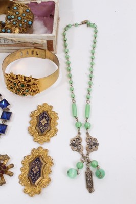 Lot 887 - Group of Victorian gilt metal costume jewellery and bijouterie