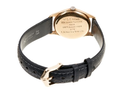 Lot 603 - 1950s Rolex gold wristwatch