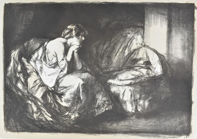 Lot 1227 - *Gerald Spencer Pryse (1882-1956) black and white lithograph - The Mother, signed and dated '89 in pencil, 55cm x 76cm, unframed