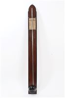 Lot 968 - 19th century German stick barometer with...