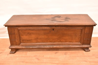 Lot 1392 - Early 18th century Italian cedar cassone