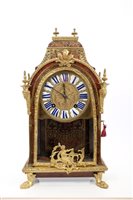 Lot 971 - Louis XIV and later mantel clock with month...