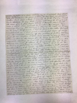 Lot 187 - H.R.H. Edward Prince of Wales (later H.M. King Edward VIII and Duke of Windsor)love letter to Freda Dudley Ward regarding death of Prince John