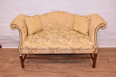 Lot 1393 - Good quality Georgian-style sofa with scroll ends