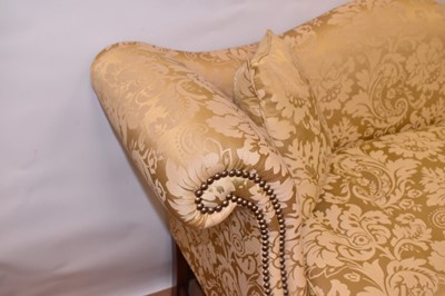 Lot 1393 - Good quality Georgian-style sofa with scroll ends