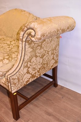 Lot 1393 - Good quality Georgian-style sofa with scroll ends