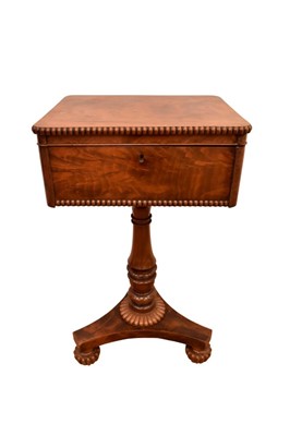 Lot 1372 - William IV mahogany teapoy