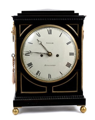 Lot 650 - Regency bracket clock by Gorham, Kensington