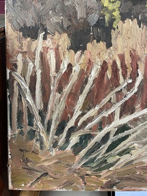 Lot 1111 - *Lucy Harwood (1893-1972) oil on canvas - Autumnal Landscape, signed verso, 61cm x 76cm, unframed