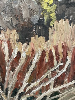 Lot 1111 - *Lucy Harwood (1893-1972) oil on canvas - Autumnal Landscape, signed verso, 61cm x 76cm, unframed