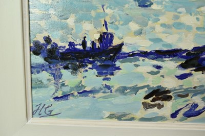 Lot 1185 - *Hugo Grenville (b. 1958) oil on canvas, Bringing in the Catch, 2018