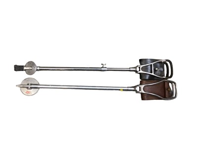 Lot 48 - Two shooting sticks, a sewing machine, ceramics, glass, etc