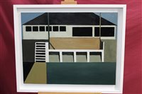 Lot 1043 - Ron Sims (1944 - 2014), oil on board -...