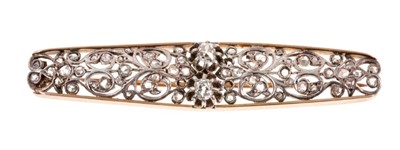 Lot 511 - Edwardian diamond plaque brooch