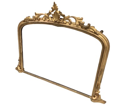 Lot 1134 - Victorian overmantel mirror in gilt frame
