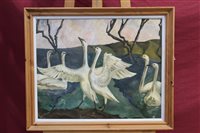 Lot 1069 - Follower of Cedric Morris (1889-1982), oil on...
