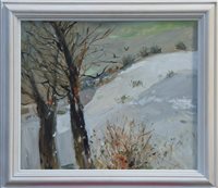 Lot 1076 - Ronald Ronaldson (1919-2015), oil on board,...