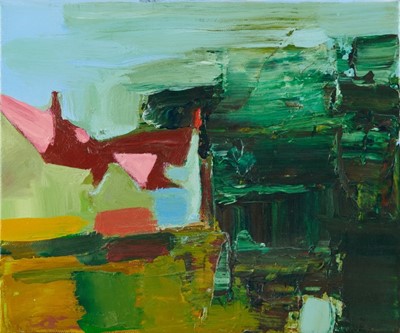 Lot 1152 - *Simon Carter (b. 1961) acrylic on canvas - Willie Lott's House III, 2008, signed titled and dated verso, 25cm x 30.5cm unframed