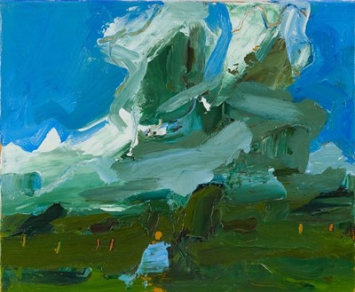 Lot 1156 - *Simon Carter (b. 1961) acrylic on canvas - East Anglian landscape, 2009, signed and dated verso, 25cm x 30.5cm, unframed