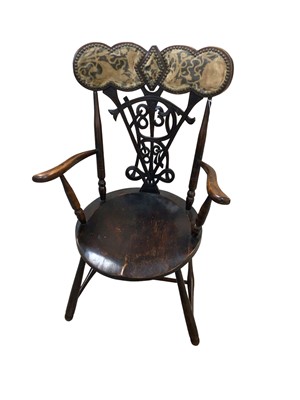 Lot 205 - Unusual Queen Victoria 1897 Diamond Jubilee commemorative chair