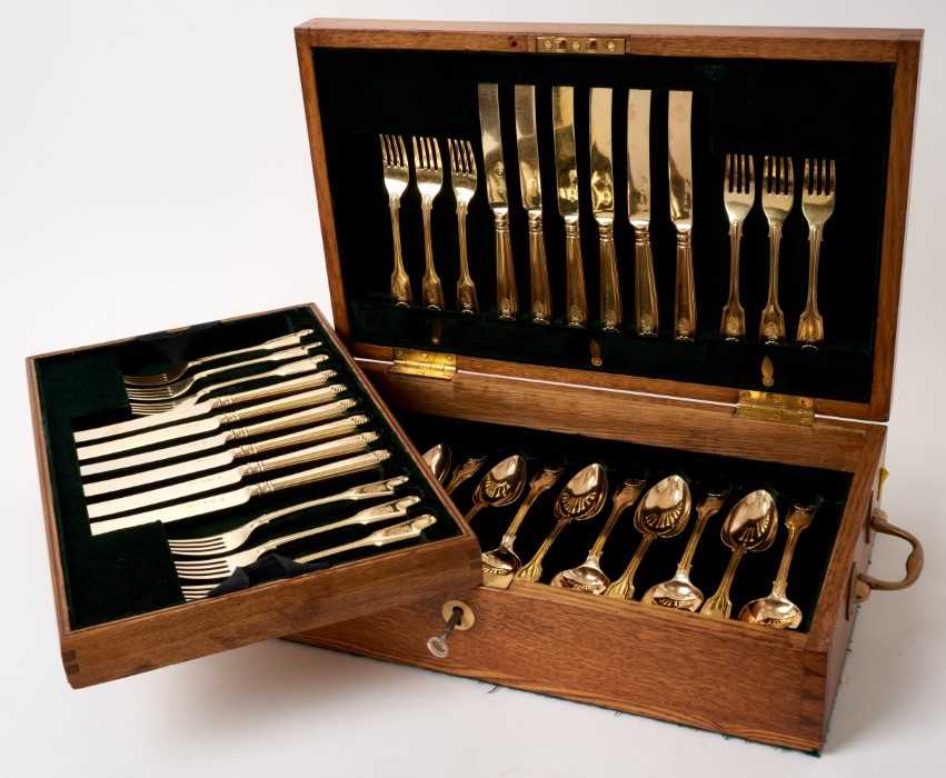 Lot 314 - Rare Imperial Russian silver-gilt dessert service c1830 by Nichols and Plincke.