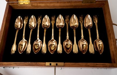 Lot 314 - Rare Imperial Russian silver-gilt dessert service c1830 by Nichols and Plincke.