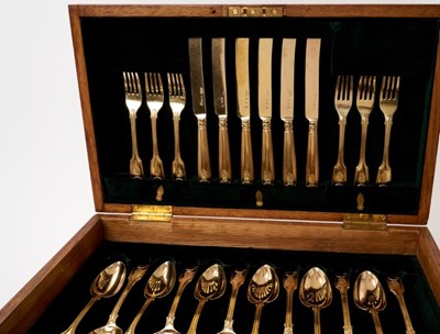 Lot 314 - Rare Imperial Russian silver-gilt dessert service c1830 by Nichols and Plincke.