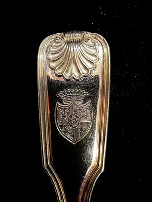 Lot 314 - Rare Imperial Russian silver-gilt dessert service c1830 by Nichols and Plincke.
