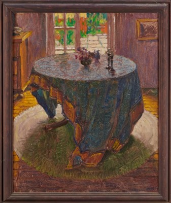 Lot 1101 - Joseph Plaskett (1918-2014) oil on canvas - Interior, The Cedars, unsigned, 63cm x 50cm, framed
